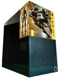 Computer case with robot design on a white background